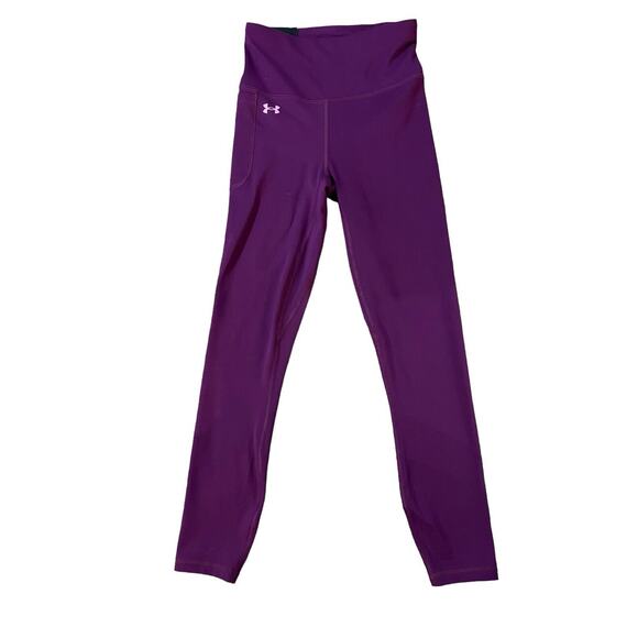 NWT Women's‎ Under Armour Purple Fitted High Rise Ankle Leggings Size X-Small - Picture 1 of 6